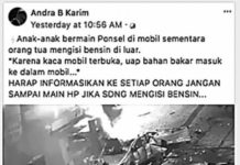 Ledakan Mobil saat Mengisi Gas