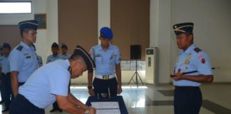 Danlanud: Menunjukkan Roda Organisasi Berjalan Dinamis SERTIJAB. Marsekal Pertama TNI Minggit Tribowo pimpin serah terima jabatan kepala RSAU dr M Sutomob Lanud Supadio di Graha Teddy Kustari (GTK), Jumat (8/6). Penerangan Lanud Supadio for RK