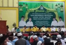 Tak Miliki Strategi Khusus, Ria Norsan Hanya Mengajak Masyarakat untuk Bersatu SAMBUTAN. Ketua DPD Partai Golkar Kalbar, Ria Norsan tengah memberikan sambutan dalam acara buka puasa bersama di Gedung Zamrud, Jalan Ahmad Yani, Pontianak Tenggara, Senin (4/6)—Ocsya Ade CP/RK