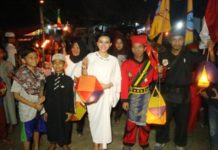 Lepas Pawai Keriang Bandong, Karolin Komitmen Lestarikan Seni Budaya Calon Gubernur Kalbar nomor urut 2, Karolin Margret Natasa