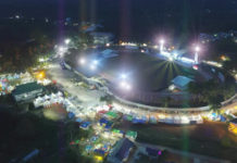 2.000 Peserta Ikuti MTQ XXVII Kalbar 1. GOR Opu Daeng Manambon Mempawah dilihat dari atas, lokasi Pameran dan MTQ XXVII Kalbar.