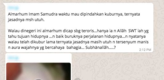 Bukan Jenazah Imam Samudra