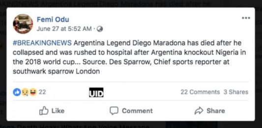 Maradona Masih Hidup Dibilang Sudah Meninggal