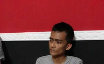 Jambret Polwan, Oknum PNS Rutan Mempawah Diciduk TERSANGKA. WLP saat diamankan di Mapolres Mempawah—Polisi for RK