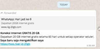 Tidak Ada Bagi Pulsa di HUT WhatsApp