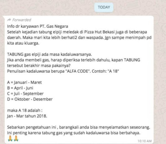 Keliru Mengartikan Kode Tabung Gas