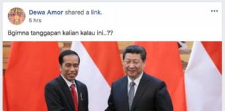 Kabar Palsu Tiongkok Minta Pulau . Berita palsu itu terkait Tiongkok yang katanya meminta Pulau Sumatera dan Jawa untuk pembayaran utang Indonesia