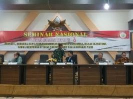 SEMINAR NASIONAL. LPP RRI menggelar seminar nasional menjelang peringatan HUT ke-73 Kemerdekaan RI di lantai tiga gedung Rektorat Untan Pontianak, Kamis (9/8)--M Bayu for RK