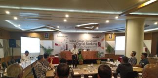 Bank Mandiri Sasar Perdagangan Ritel FGD. Suasana Focus Group Discussion bertajuk ‘Peran Serta Digital Banking Pada Sektor Perdagangan Retail’ yang digelar di Hotel Golden Tulip, Pontianak, Rabu (15/8). Rizka Nanda-RK
