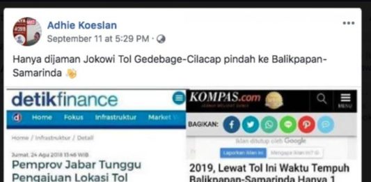 Foto Tol Balikpapan–Samarinda, Bukan Gedebage–Cilacap