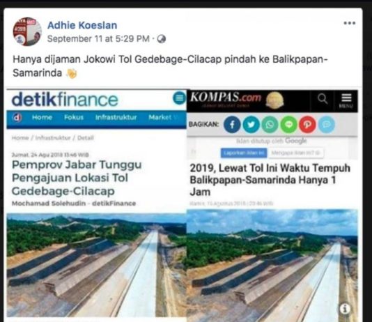 Foto Tol Balikpapan–Samarinda, Bukan Gedebage–Cilacap