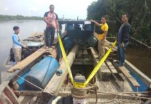 Polisi Amankan Tujuh ABK dan Ratusan Batang Kayu