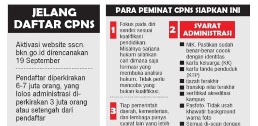 Detail Formasi CPNS Belum Dikirim ke Semua Instansi