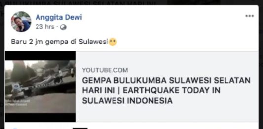 Muncul Kabar Keliru Gempa Bulukumba