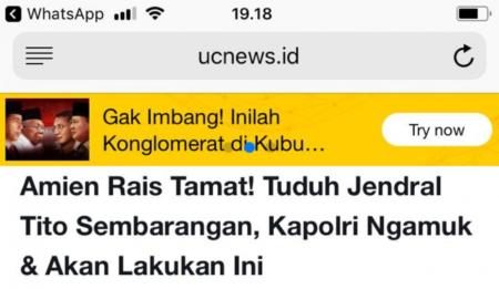Viralnya Tulisan Clickbait Kapolri vs Amien Rais