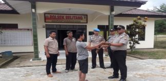 Sadar Hukum, Sunardi Serahkan Lantak ke Polisi