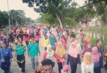 HUT ke 73 PGRI, Guru-guru Gerak Jalan Santai