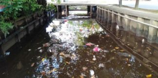 Sampah Plastik Kiriman Dibawa air Pasang Cemari Parit Purnama