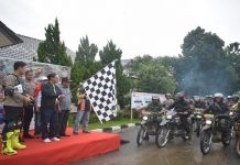 Ratusan Pemotor Trail Jelajah Bumi Lawang Kuari