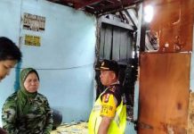 Diduga Gas Bocor, Warung Makan Rumsiah di Kapuas Indah Nyaris Rata Dimakan Api