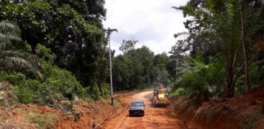 Truk Angkut Sawit Bikin Rusak Jalur Vital Desa