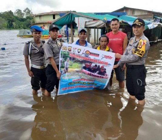 Hujan Deras, Kapolsek Serawai Minta Warga Waspada Banjir