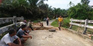 Jembatan Selonjeng Amblas, Akses Warga Sempat Terputus