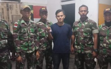 Yonif 643/WNS Tangkap Warga Malaysia Pembawa Sabu