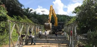Dinas PU Bangun Jembatan Sementara