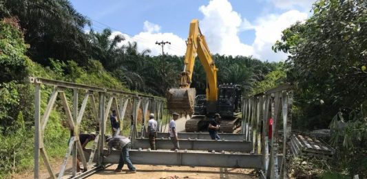 Dinas PU Bangun Jembatan Sementara