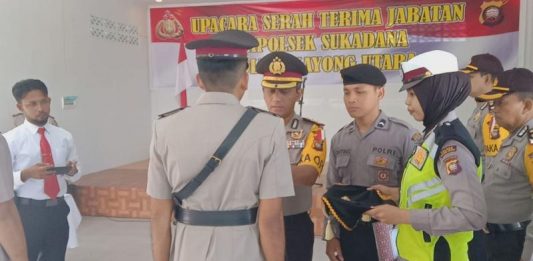 Sertijab, Kapolres Harap Kapolsek Sukadana Bawa Perubahan Lebih Baik