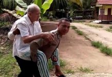 Bantu Salurkan Hak Pilih, Anggota Polsek Kakap Gendong Lansia ke TPS