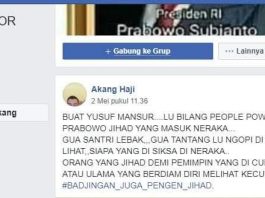 Cek Fakta: UYM Sebut Membela Prabowo adalah Jihad yang Masuk Neraka