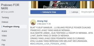 Cek Fakta: UYM Sebut Membela Prabowo adalah Jihad yang Masuk Neraka