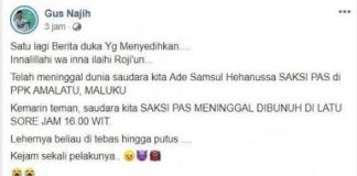 Cek Fakta: Heboh Kabar Saksi Prabowo-Sandi Tewas dengan Leher Terputus