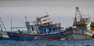 Tiga Kapal Ikan Asing Jadi Rumah Ikan