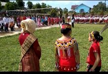 Peringatan Hardiknas, Murid SDN 06 Desa Tapang Pulau Kenakan Pakaian Adat