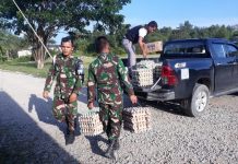 Satgas Pamtas Amankan Ribuan Telur Malaysia