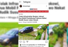 Tolak Infrastruktur Jokowi, Dua Mobil Pendukung Prabowo Mudik Susuri Jalan Sawah