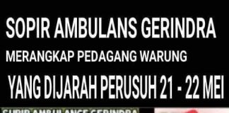 Cek Fakta: Sopir Ambulan “Merangkap” Pedagang yang Dijarah Perusuh Aksi 22 Mei