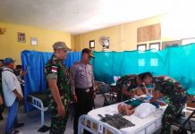 Satgas Pamtas dan Komunitas Relawan Beri Pelayanan Kesehatan Gratis