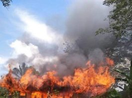 Eks Asrama TNI Hangus