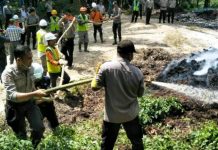 Polres Melawi Gelar Simulasi Pemadaman Karhutla