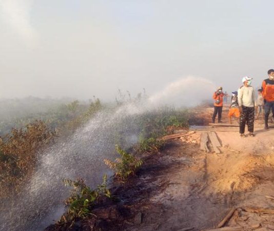 Pemukiman Transmigrasi Desa Simpang Tiga Dikepung Api