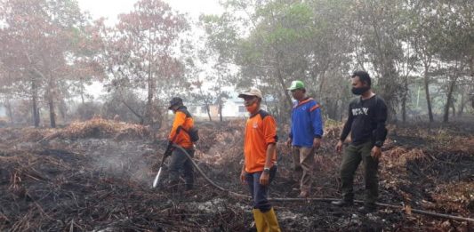 BPBD Halau Kobaran Api Nyaris Jilat Gedung SDN 27