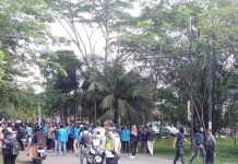 Ribuan Mahasiswa Bergerak  ke Gedung DPRD Kalbar, Sekarang