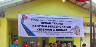 PT WHW Serah Bantuan Kesenian dan Budaya Kepada Tiga Dusun di Desa Mekar Utama