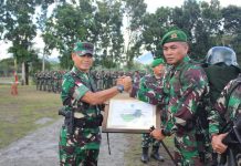 9 Bulan Jaga Perbatasan Kalbar, Yonmek 643/Wns Kembali ke Markas