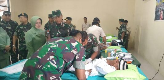 Pererat kebersamaan Dengan Rakyat, Kodam XII/Tpr Gelar Bakti Sosial Sambut Hari Juang TNI AD
