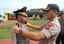 Kapolres Bengkayang Pimpin Upacara Kenaikan Pangkat Penghargaan